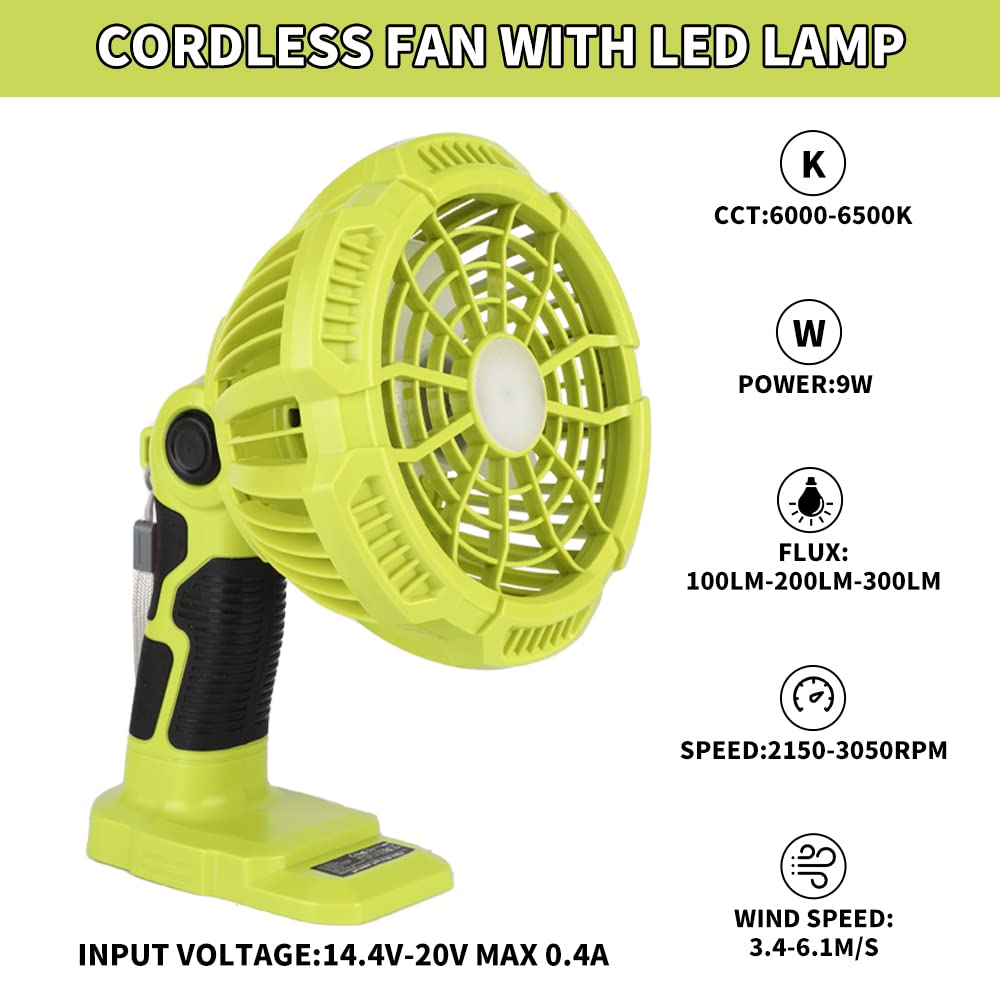 Outdoor Lighting Jobs - Cordless portáteis LED luz fãs, 300LM,