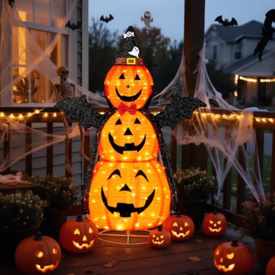 Outdoor Lighting Halloween - Decorações de Halloween para Exterior: Abóbora