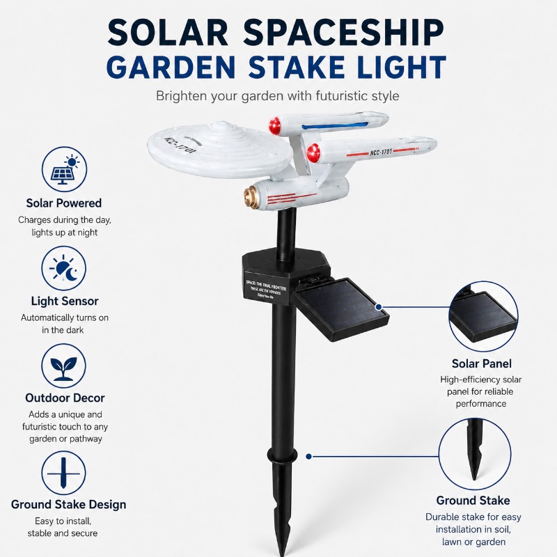Outdoor Lighting Gazebo - Luz de Jardim Solar Star Trek