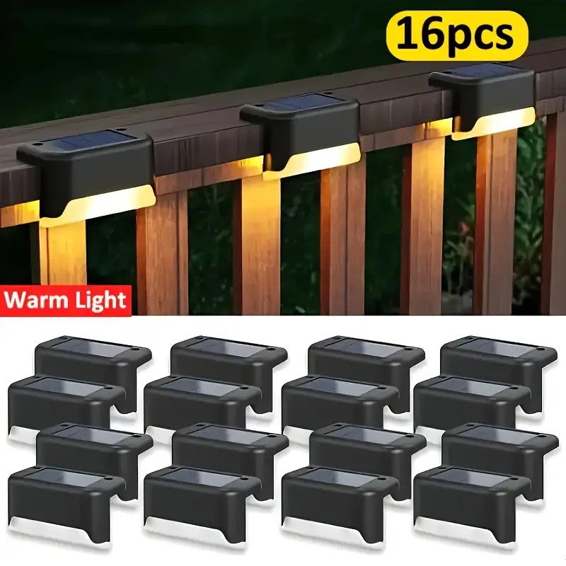 Deck Step Light - 16 Peças de Luzes Solares Externas