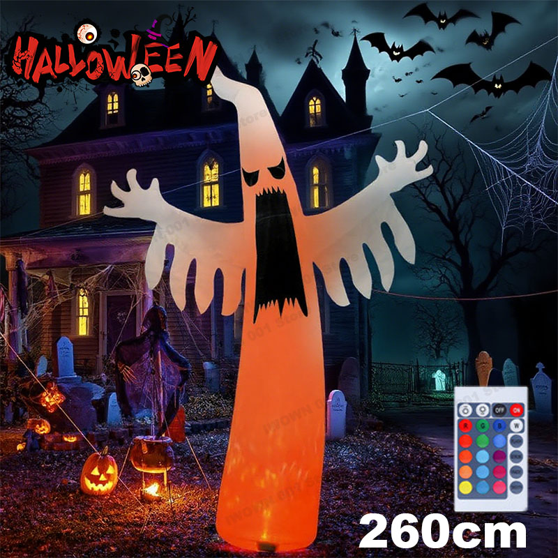 Lighting Wedding Outdoor - Halloween inflável assustador fantasma com luzes