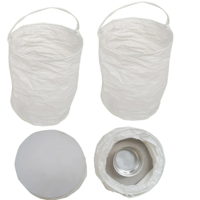 Lighting Wedding Outdoor - Lanterna de Papel Branca Cilíndrica de