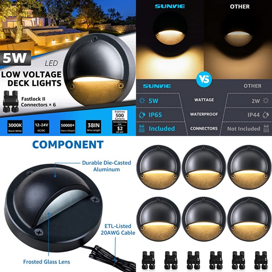 Deck Step Light - Luzes de Deck LED de Baixa