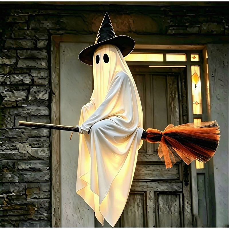 Outdoor Lighting Halloween - Decoração de Halloween: Vassouras Voadoras e