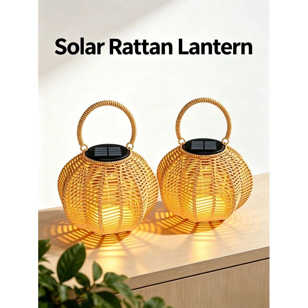 Lighting Wedding Outdoor - Luz Solar Decorativa de Rattan para