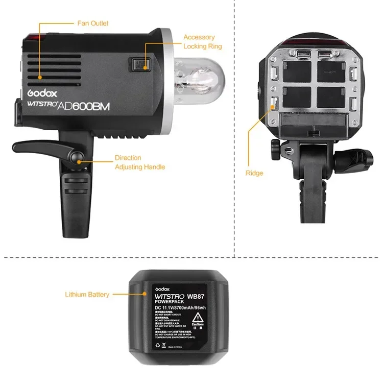 2026 Premium AD600BM 600W Flas - Outdoor Lighting In Photography avaliação e preço