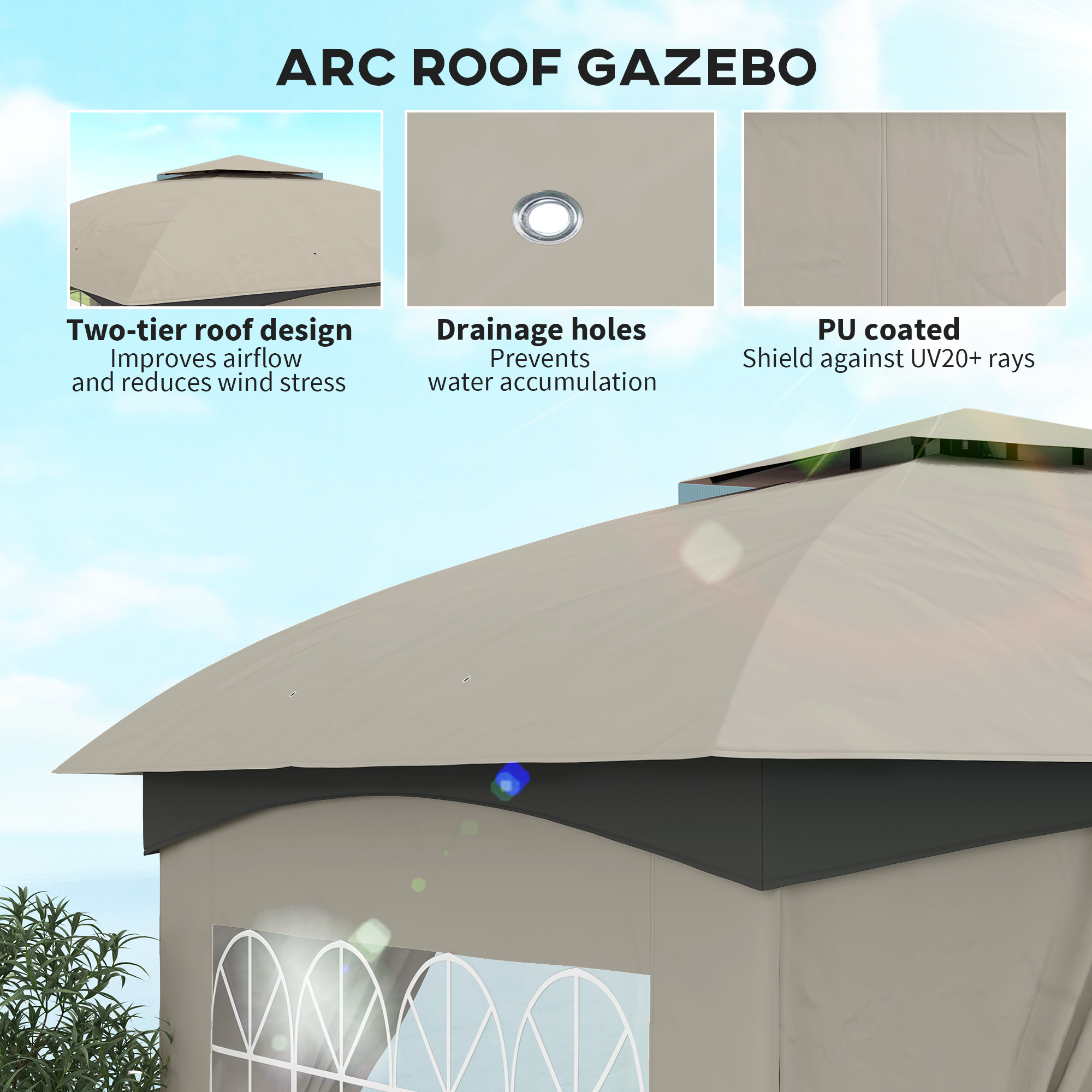 Gazebo Externo 11' X 11' com C - Outdoor Lighting Gazebo avaliação e preço